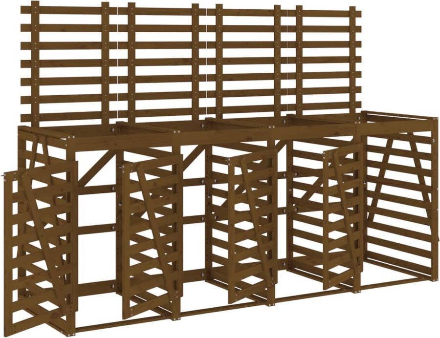 VidaXL -Containerberging-viervoudig-massief-grenenhout-honingbruin