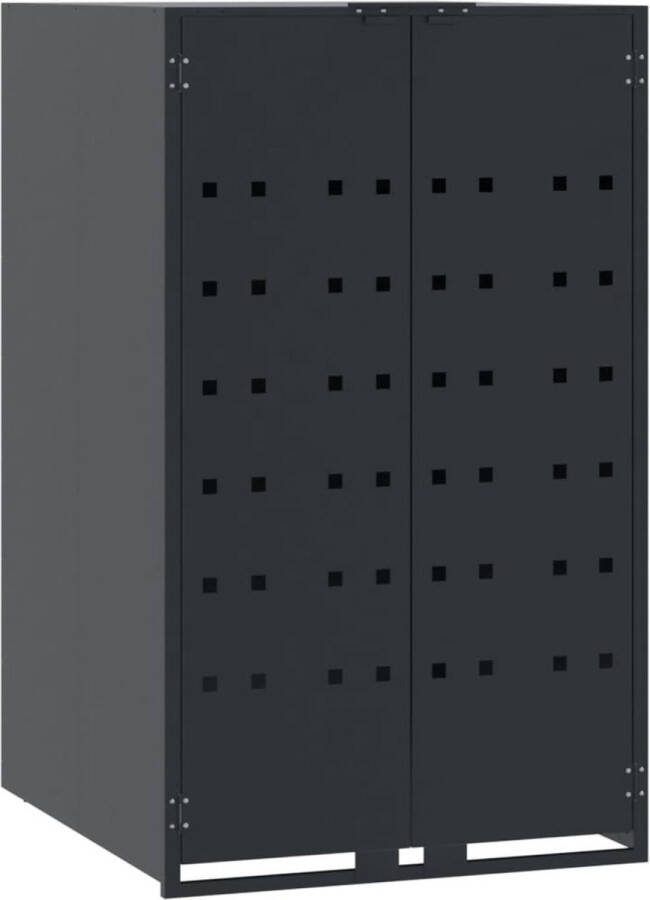 VidaXL Containerberging voor 1 container 69x79x117 cm staal antraciet