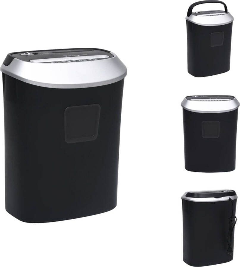 VidaXL Déchiqueteuse de papier Série déchiquetage transversal 10 feuilles Bac 20.8L Niveau sonore 68dB Respectueux de lenvironnement Noir 36x24.4x36.6cm EAN-8720286326602 SKU-51552 Schetsblok