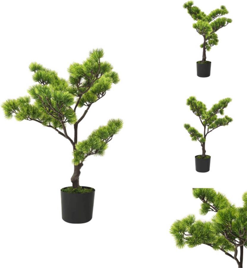 VidaXL Dennen Bonsai Kunstplant 60 cm Volle en realistische uitstraling Nooit verwelkend Groen Kunststof Kunstplant