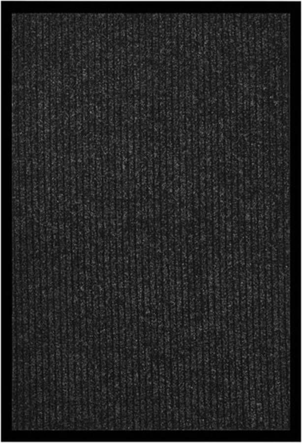 VidaXL -Deurmat-80x120-cm-gestreept-antraciet