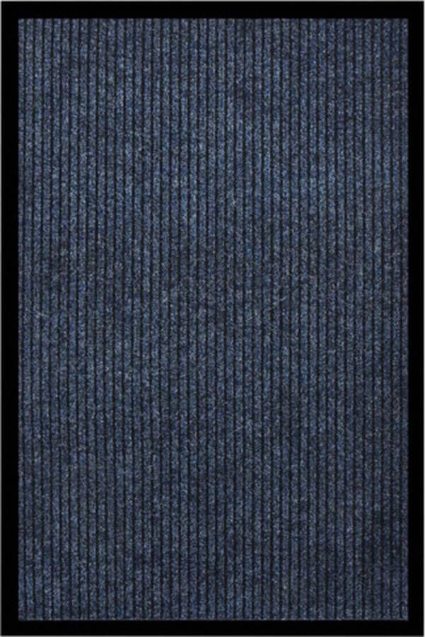 VidaXL -Deurmat-80x120-cm-gestreept-blauw