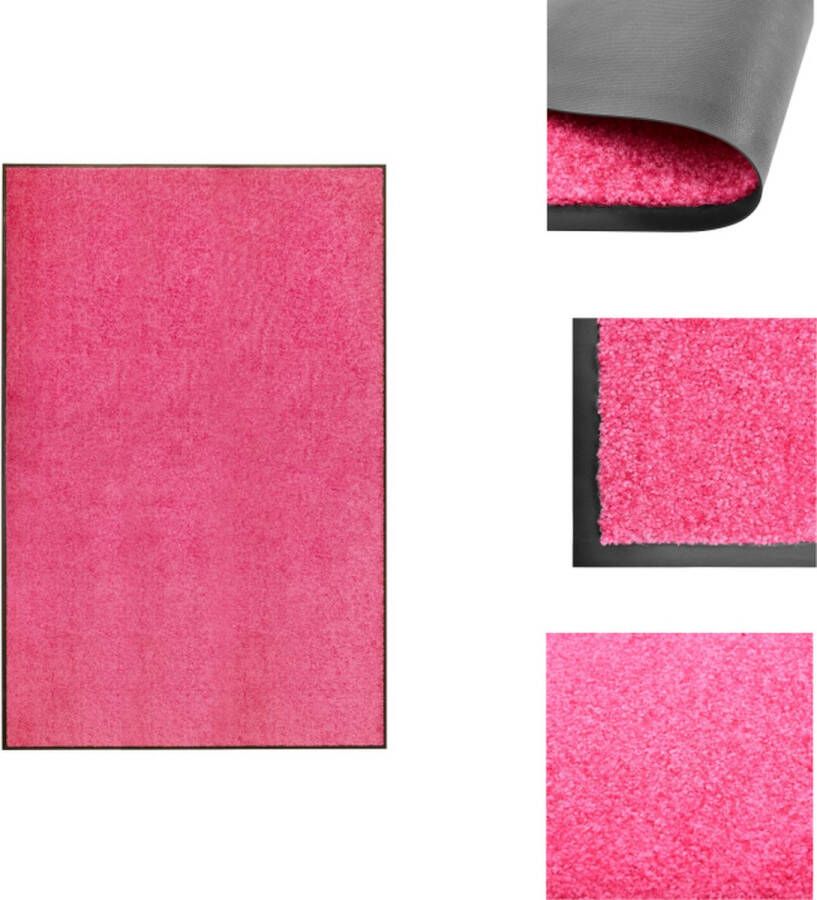 VidaXL Deurmat Binnen- en buitenmat 180 x 20 cm Roze Anti-slip PVC Deurmat
