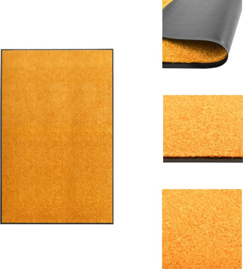 VidaXL Deurmat Binnen Buitenmat 180 x 20 cm Anti-slip PVC Oranje 100% polyamide Deurmat