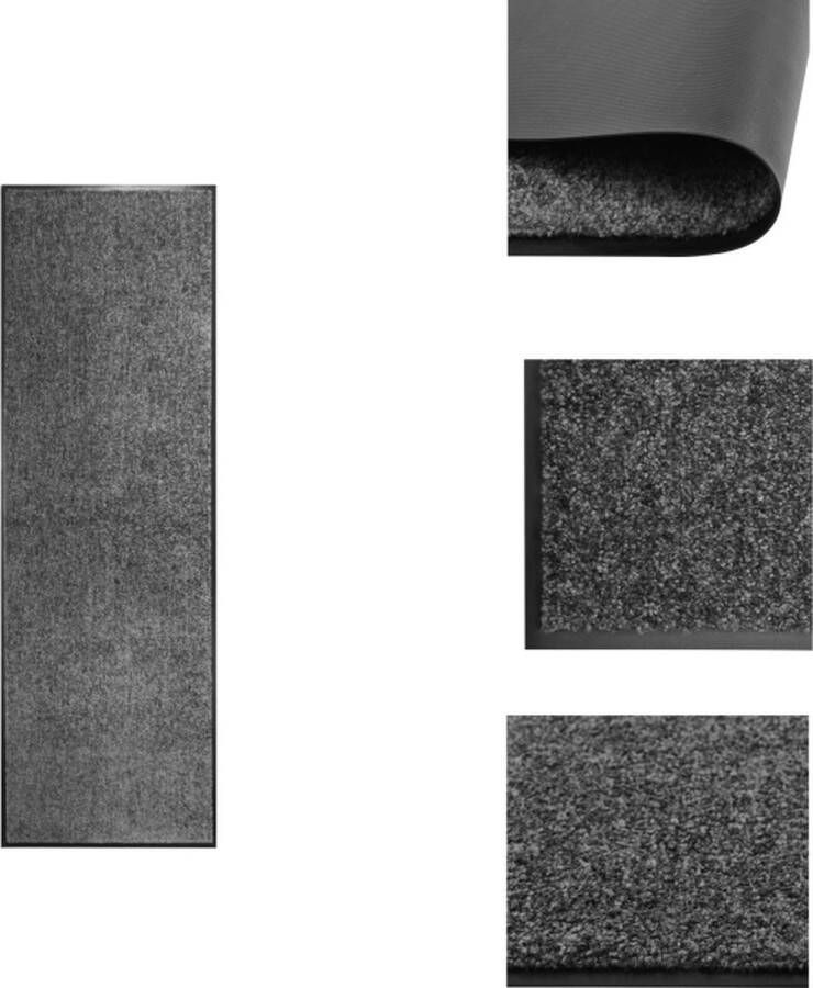 VidaXL Deurmat Binnen buitenmat 180 x 60 cm Antraciet 9mm Deurmat
