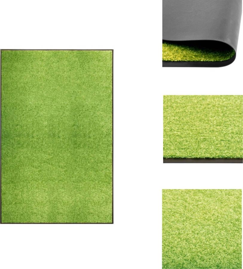 VidaXL Deurmat Groen 180 x 20 cm Anti-slip PVC Machinewasbaar Deurmat