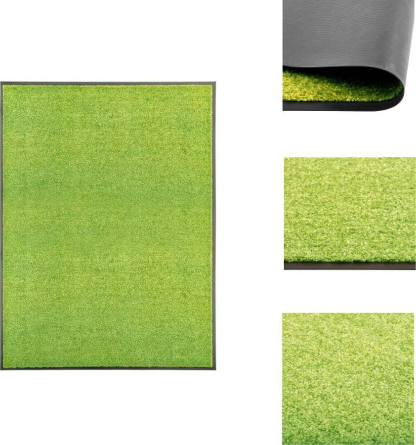 VidaXL Deurmat Hoogwaardige Binnen buitenmat 120x90 cm Groen Anti-slip PVC achterkant Deurmat