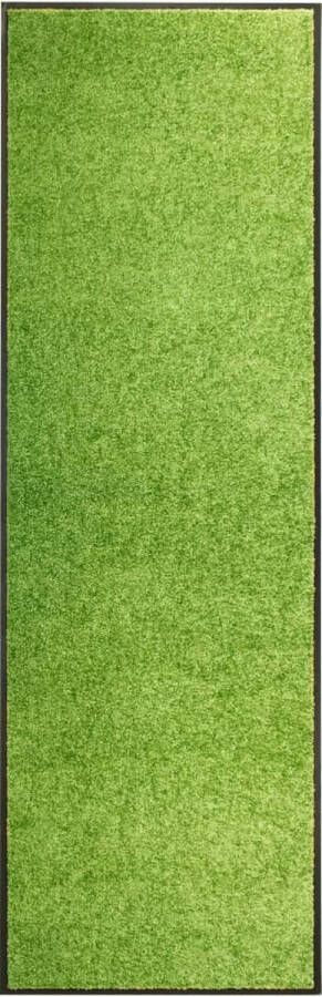 VidaXL Deurmat wasbaar 60x180 cm groen VDXL_323429