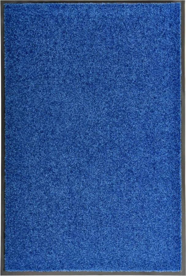 VidaXL -Deurmat-wasbaar-60x90-cm-blauw