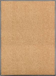 VidaXL Deurmat wasbaar 90x120 cm crème VDXL_323466