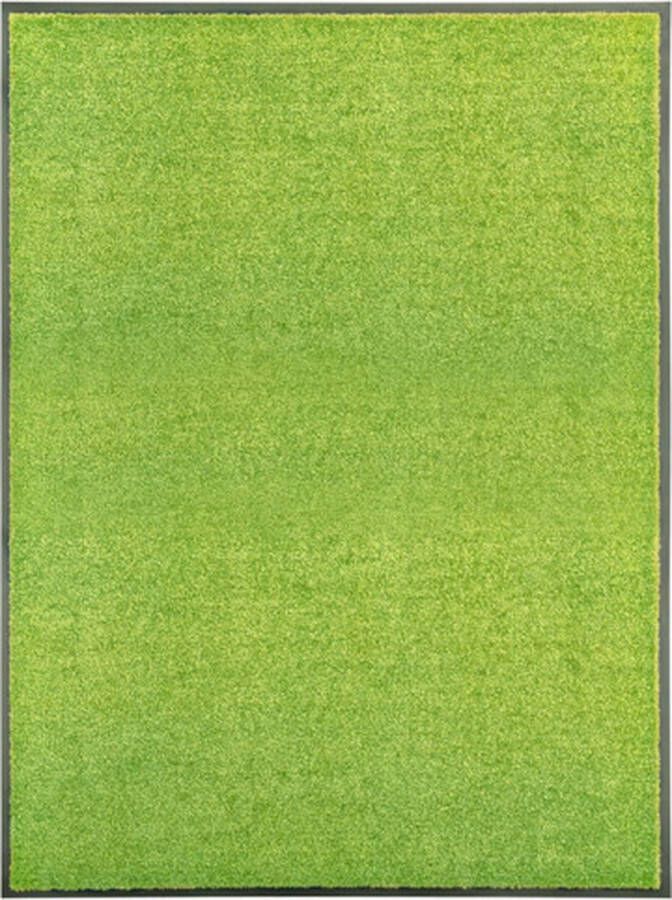 VidaXL Deurmat wasbaar 90x120 cm groen VDXL_323430