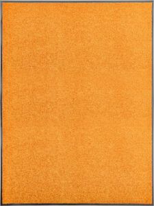 VidaXL Deurmat wasbaar 90x120 cm oranje VDXL_323454