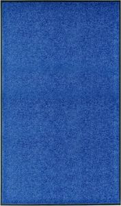 VidaXL Deurmat wasbaar 90x150 cm blauw VDXL_323443