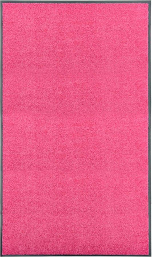 VidaXL Deurmat wasbaar 90x150 cm roze VDXL_323449