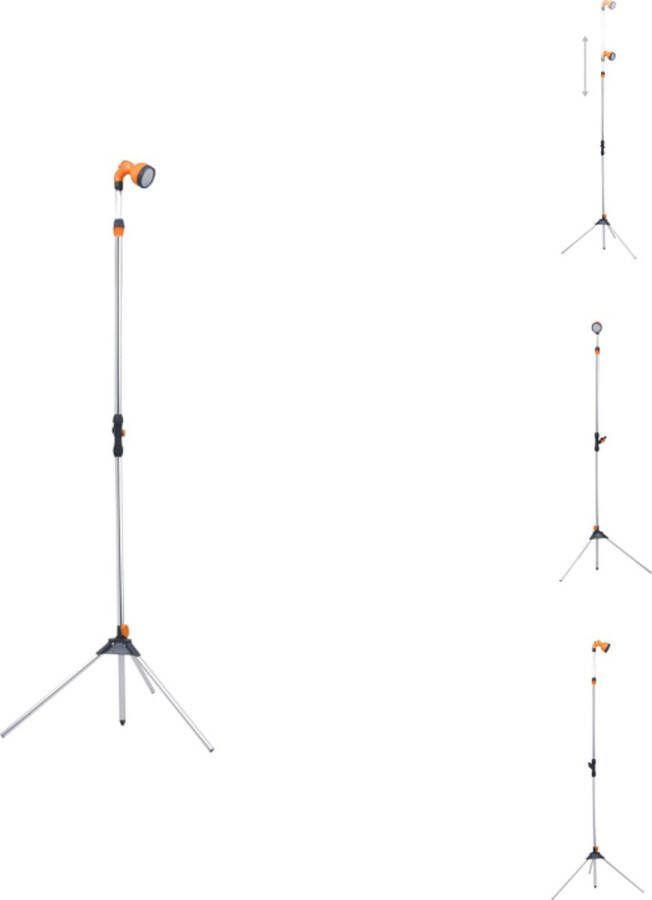 VidaXL Douche Tuindouche 64 x 64 x 221 cm Aluminium ABS Zilver Oranje Buitendouche