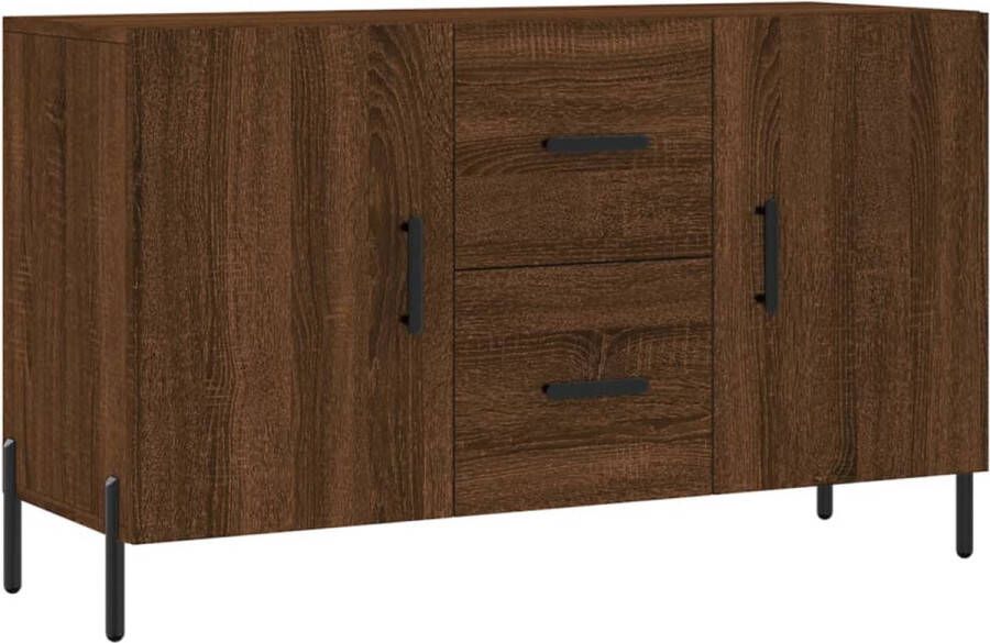 VidaXL -Dressoir-100x36x60-cm-bewerkt-hout-bruineikenkleurig