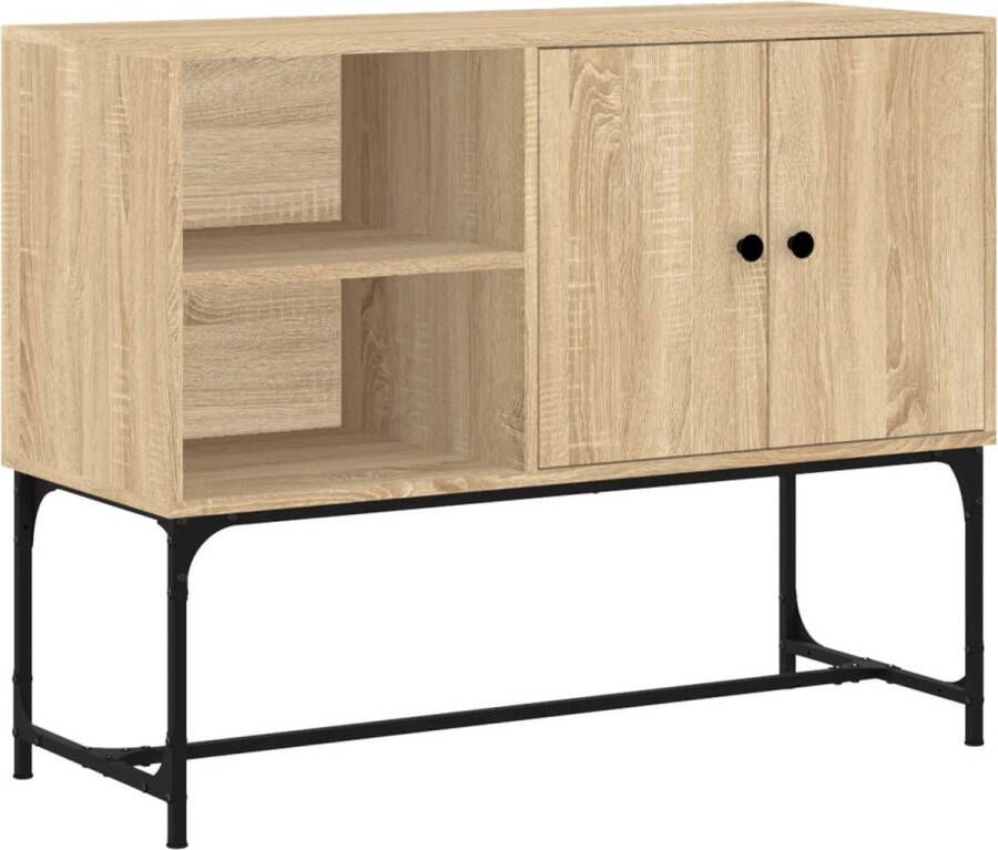 VidaXL -Dressoir-100x40x79 5-cm-bewerkt-hout-sonoma-eikenkleurig