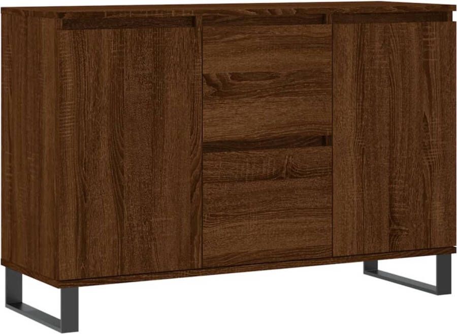 VidaXL -Dressoir-104x35x70-cm-bewerkt-hout-bruineikenkleurig