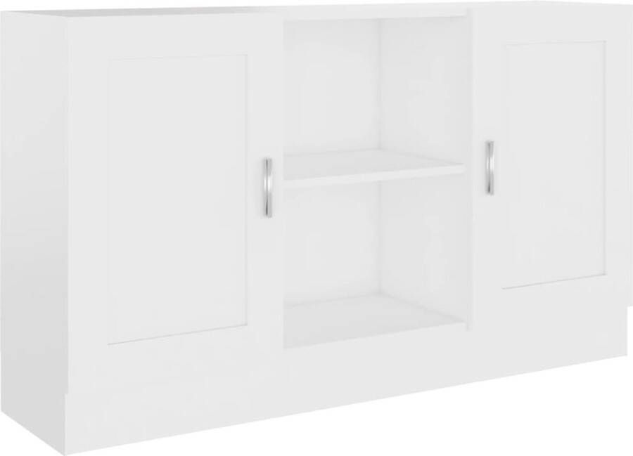 VidaXL -Dressoir-120x30 5x70-cm-bewerkt-hout-wit