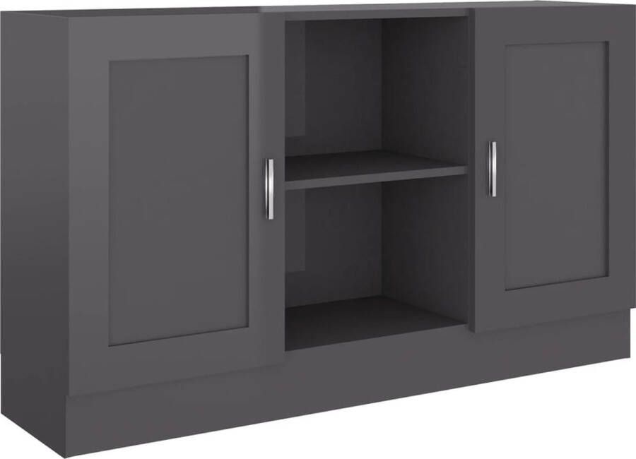 VidaXL -Dressoir-120x30 5x70-cm-spaanplaat-hoogglans-grijs