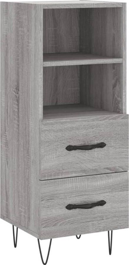 VidaXL -Dressoir-34 5x34x90-cm-bewerkt-hout-grijs-sonoma-eikenkleurig