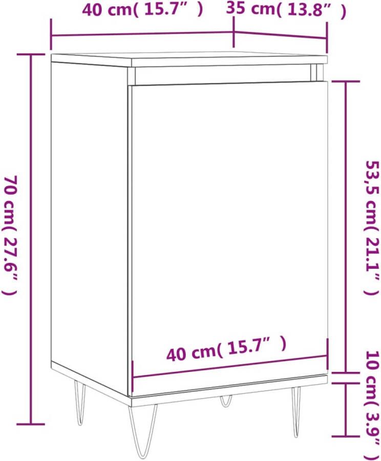 VidaXL -Dressoir-40x35x70-cm-bewerkt-hout-bruineikenkleurig