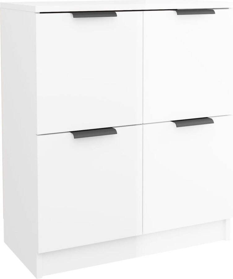 VidaXL -Dressoir-60x30x70-cm-bewerkt-hout-hoogglans-wit