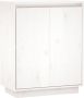 VidaXL -Dressoir-60x34x75-cm-massief-grenenhout-wit - Thumbnail 1