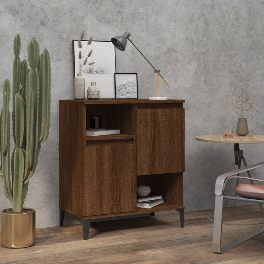 VidaXL -Dressoir-60x35x70-cm-bewerkt-hout-bruineikenkleurig