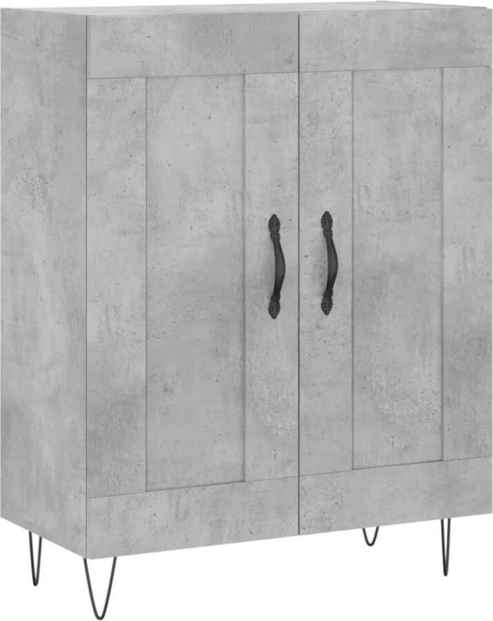 VidaXL -Dressoir-69 5x34x90-cm-bewerkt-hout-betongrijs