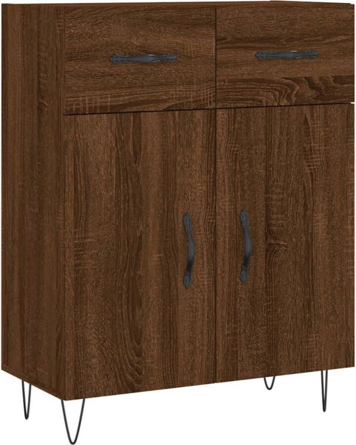 VidaXL -Dressoir-69 5x34x90-cm-bewerkt-hout-bruineikenkleurig