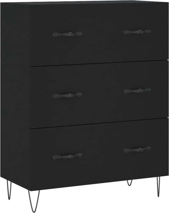 VidaXL -Dressoir-69 5x34x90-cm-bewerkt-hout-zwart