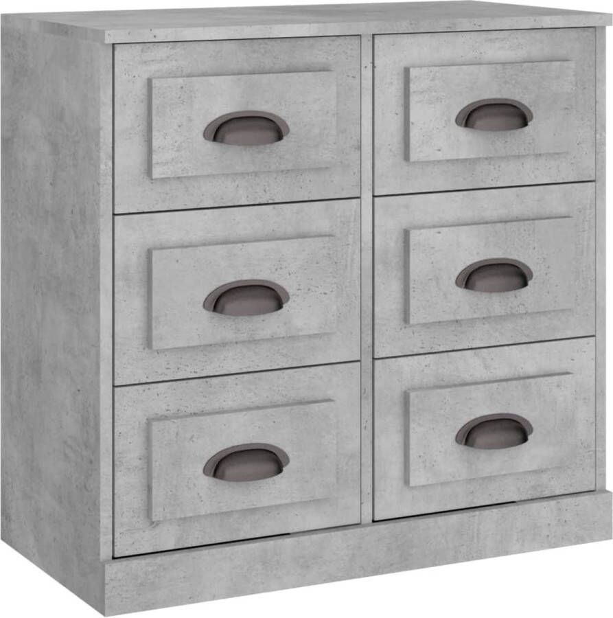 VidaXL -Dressoir-70x35 5x67 5-cm-bewerkt-hout-betongrijs