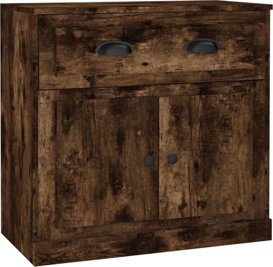 VidaXL -Dressoir-70x35 5x67 5-cm-bewerkt-hout-gerookt-eikenkleurig