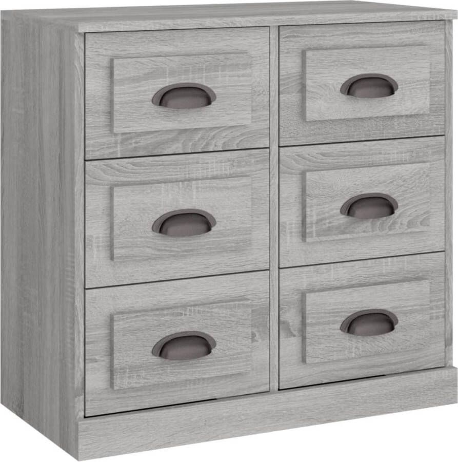 VidaXL -Dressoir-70x35 5x67 5-cm-bewerkt-hout-grijs-sonoma-eikenkleurig