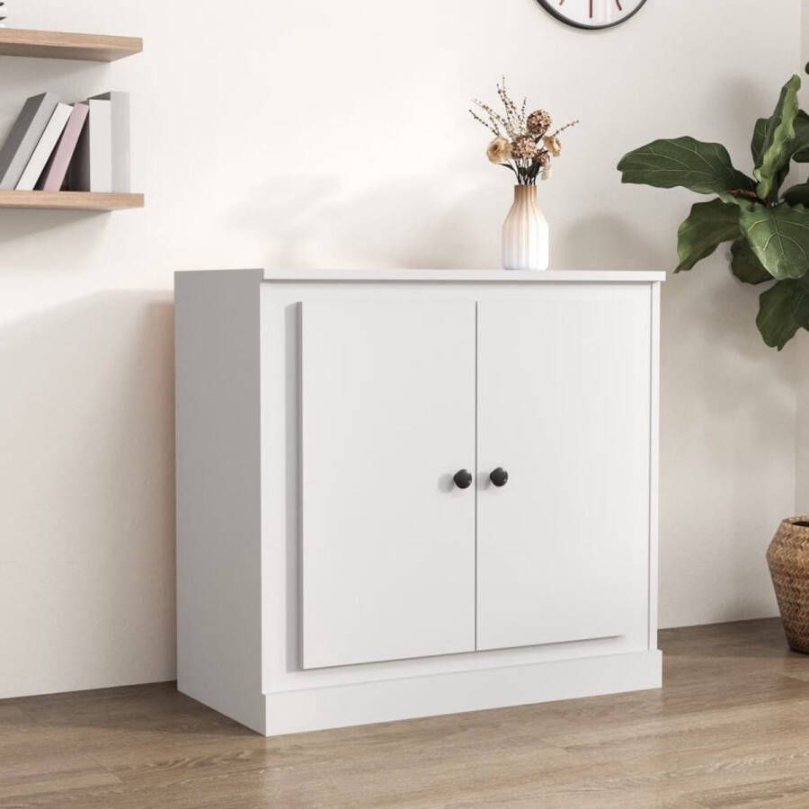 VidaXL -Dressoir-70x35 5x67 5-cm-bewerkt-hout-wit