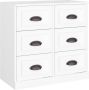 VidaXL -Dressoir-70x35 5x67 5-cm-bewerkt-hout-wit - Thumbnail 1