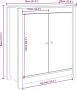 VidaXL -Dressoir-70x35x80-cm-massief-grenenhout-zwart - Thumbnail 2