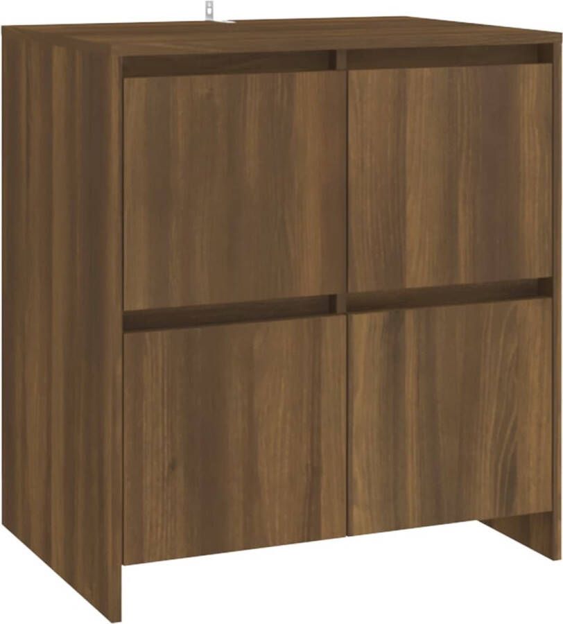 VidaXL Dressoir 70x41x75 cm bewerkt hout bruin eikenkleur