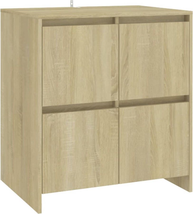 VidaXL Dressoir 70x41x75 cm bewerkt hout sonoma eikenkleurig