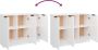 VidaXL -Dressoir-90 5x30x70-cm-bewerkt-hout-hoogglans-wit - Thumbnail 2