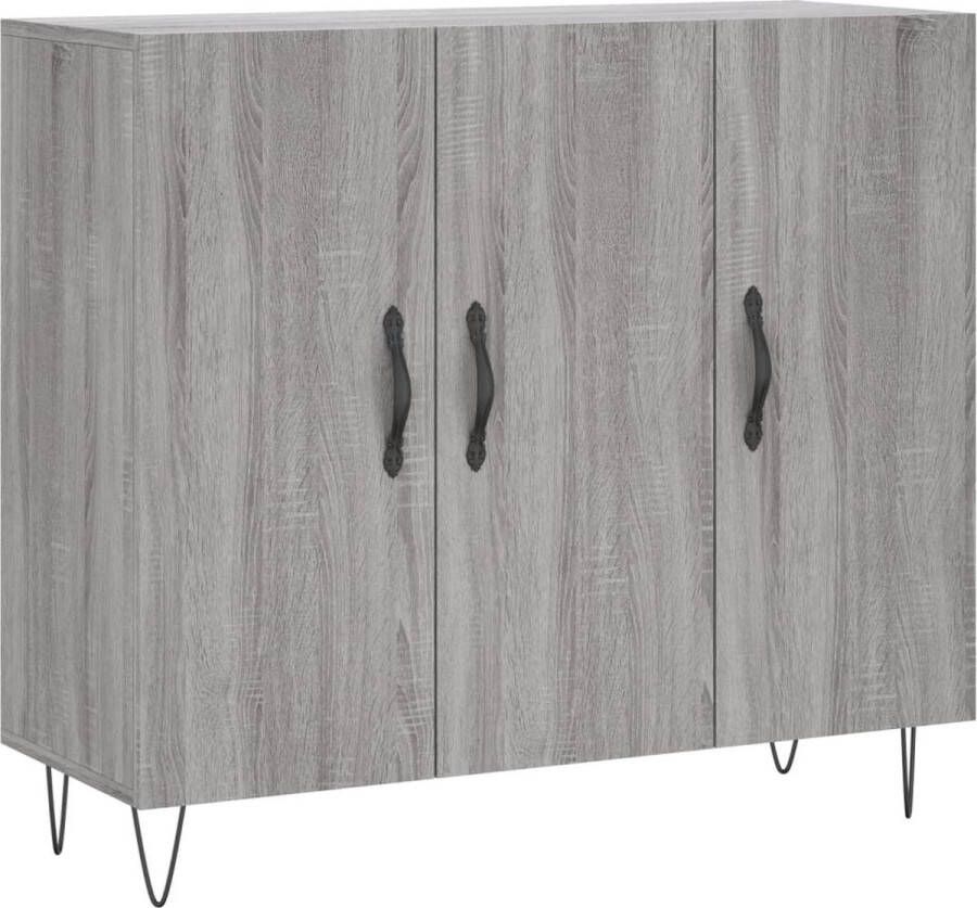 VidaXL -Dressoir-90x34x80-cm-bewerkt-hout-grijs-sonoma-eikenkleurig