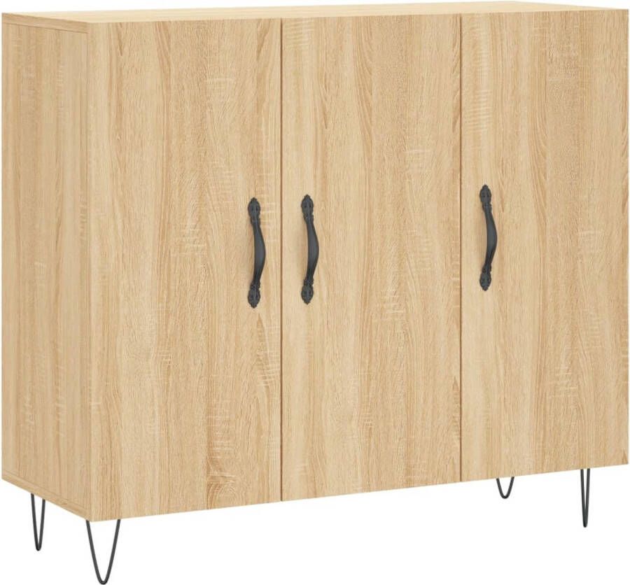 VidaXL -Dressoir-90x34x80-cm-bewerkt-hout-sonoma-eikenkleurig