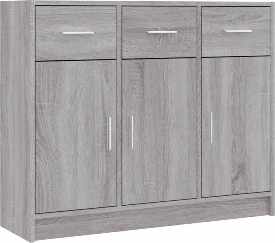 VidaXL -Dressoir-91x28x75-cm-bewerkt-hout-grijs-sonoma-eikenkleurig