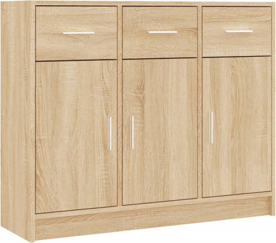 VidaXL -Dressoir-91x28x75-cm-bewerkt-hout-sonoma-eikenkleurig