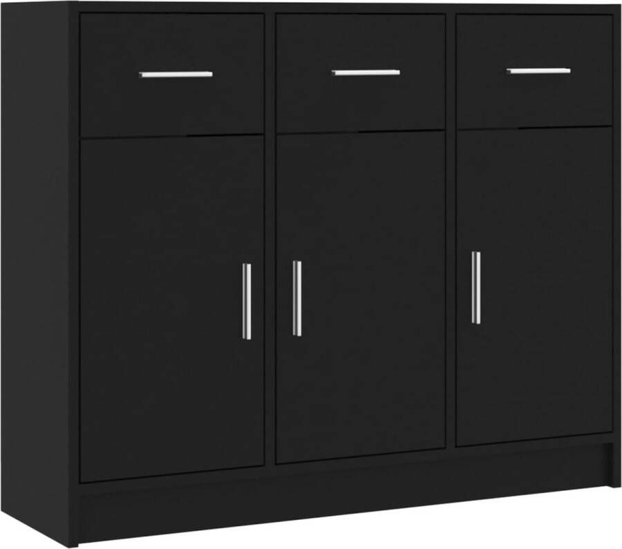 VidaXL -Dressoir-91x28x75-cm-bewerkt-hout-zwart