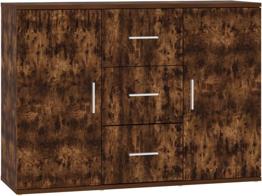 VidaXL -Dressoir-91x29 5x65-cm-bewerkt-hout-gerookt-eikenkleurig