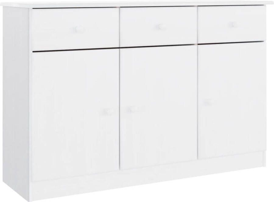 VidaXL -Dressoir-ALTA-112x35x73-cm-massief-grenenhout-wit