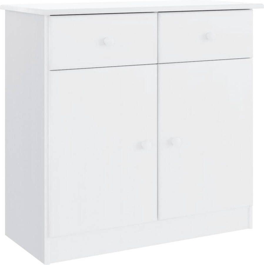 VidaXL -Dressoir-ALTA-77x35x73-cm-massief-grenenhout-wit