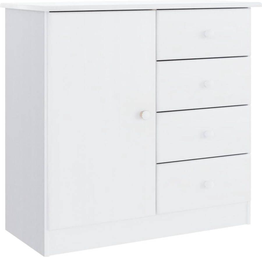 VidaXL -Dressoir-ALTA-77x35x73-cm-massief-grenenhout-wit